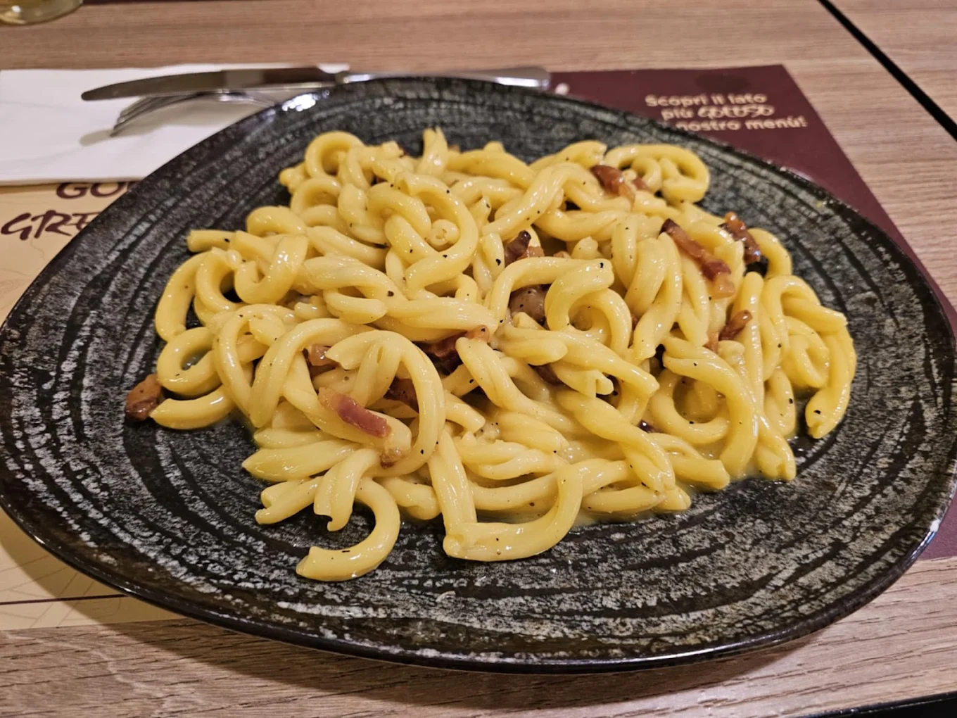 Fusilloni gamberetti e zafferano